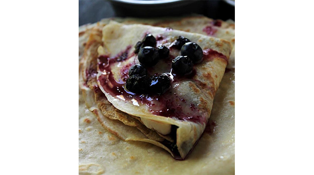 Blueberry Sauce Crepes With Honey Whipped Cream – Critchley Family Farms
